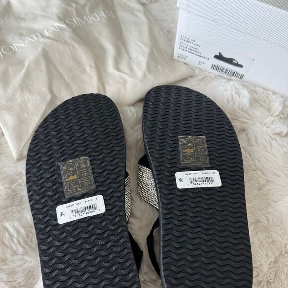 Jonathan Simkhai Talie Crystal Platform Sandals - Size 37 (US 7) - Picture 8 of 11